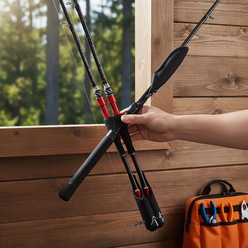 Fishing Line Spool - Adjustable Fishing Pole Sling Strap with