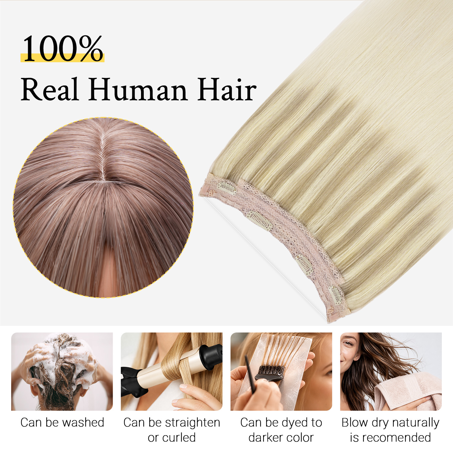 Sunmofavo Wire Halo Hair Exten - Tippet Line ulasan dan harga