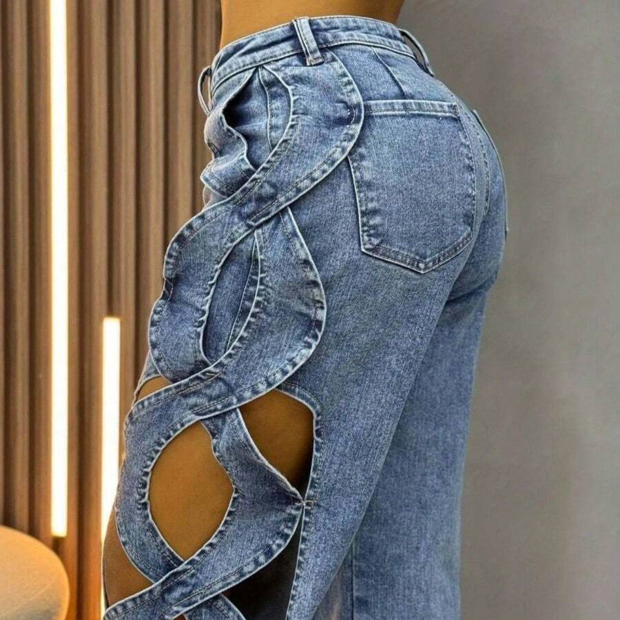 Womens Denim Trousers With Sid - Fly Line ulasan dan harga