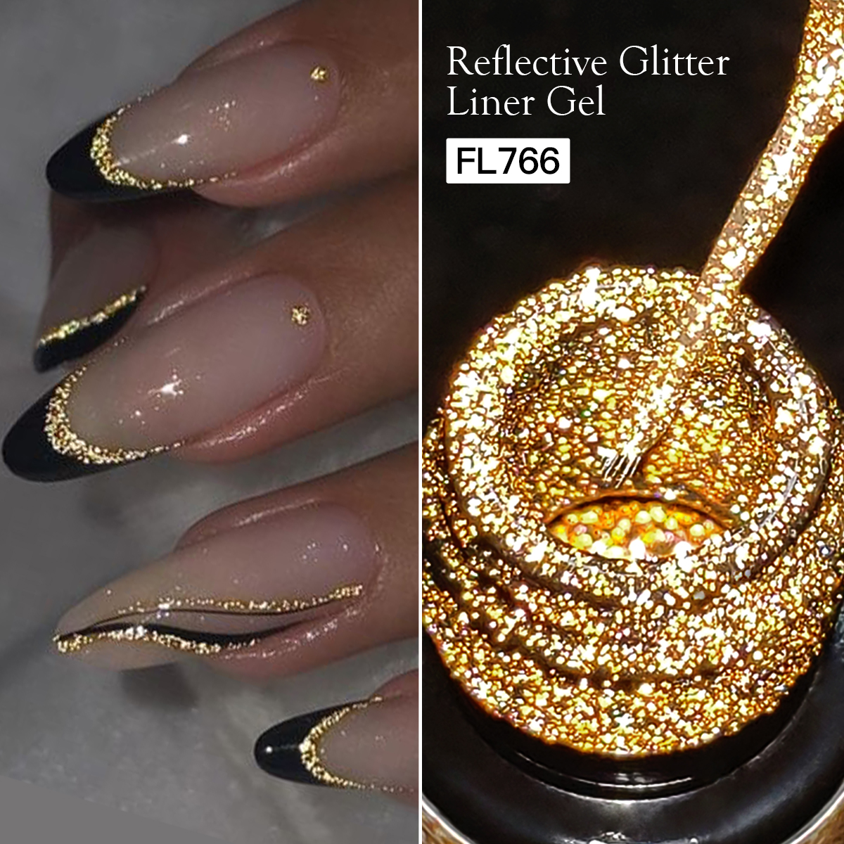 Gold Silver Reflective Glitter - Copolymer Line ulasan dan harga