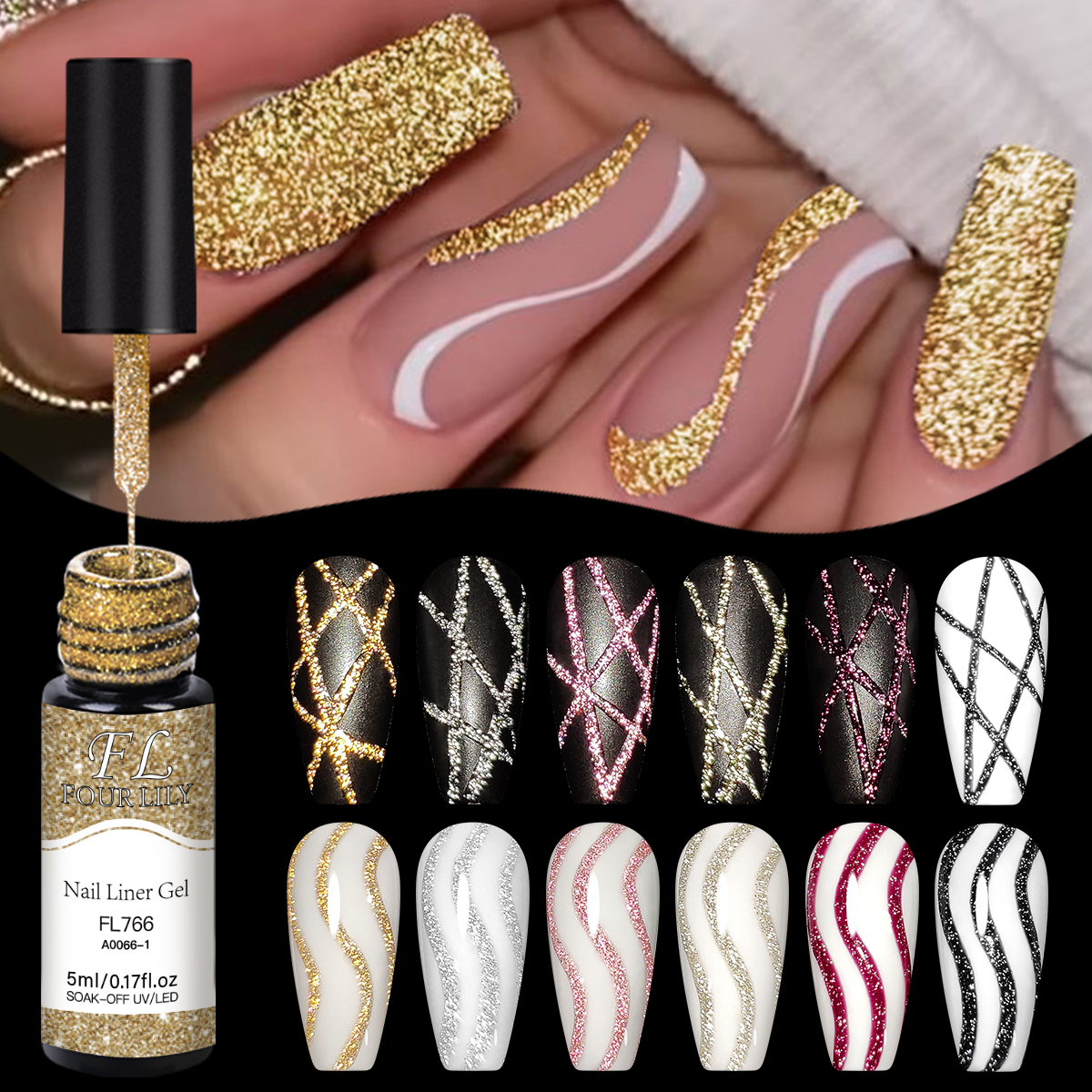 Gold Silver Reflective Glitter - Copolymer Line ulasan dan harga