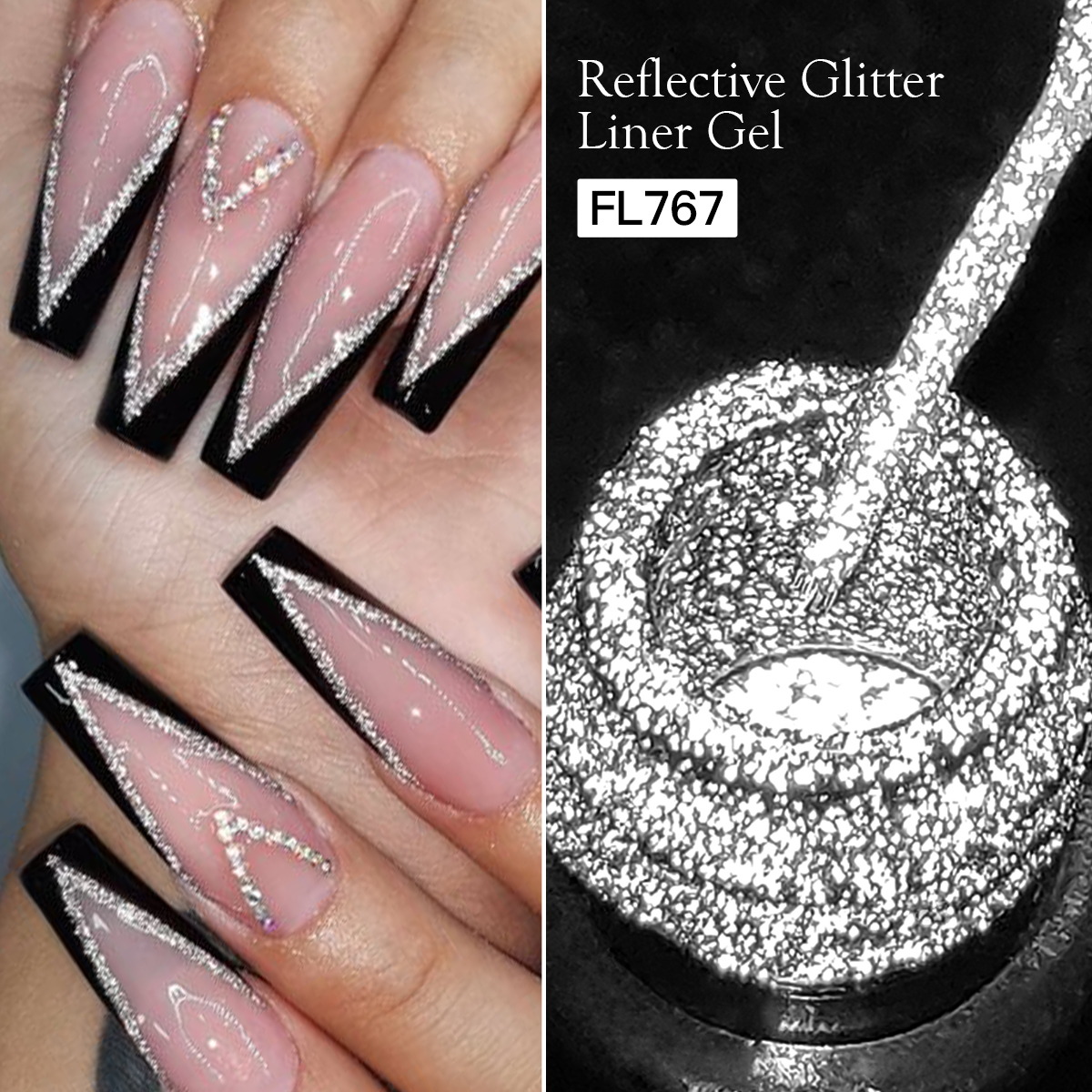 Gold Silver Reflective Glitter - Copolymer Line ulasan dan harga