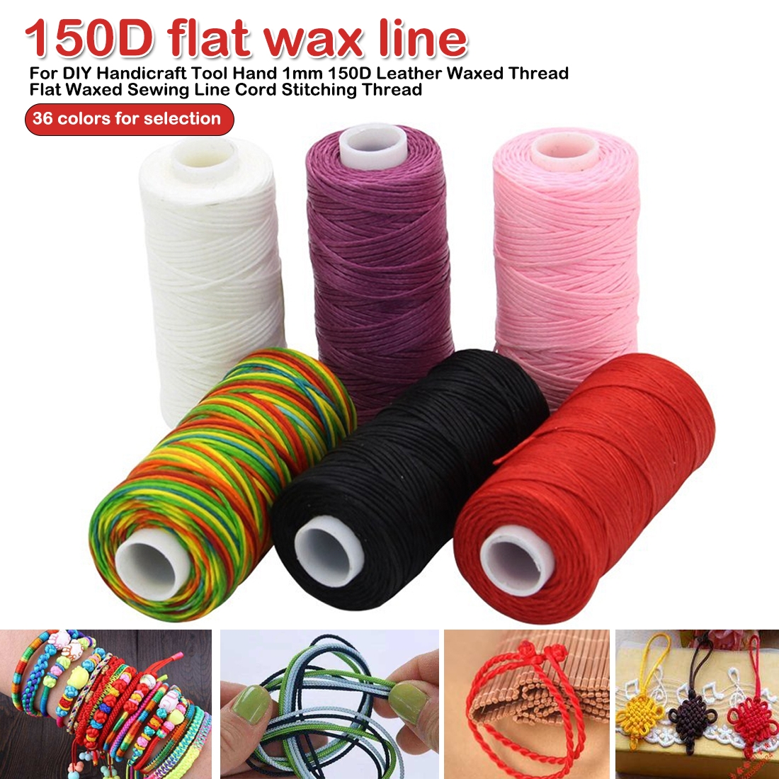 1mm 150D Leather Waxed Thread  - Copolymer Line ulasan dan harga