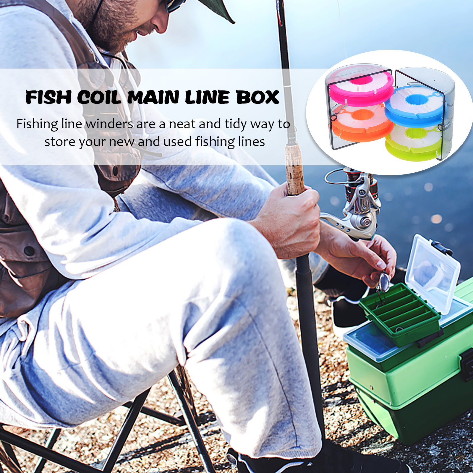 1Box Fishing Line Winder Silic - Fishing Line Box ulasan dan harga